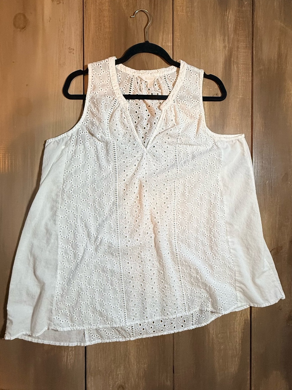 A:Glow White Eyelet Embroidered Cotton Maternity Blouse Boho Peasant Top - Picture 2 of 9